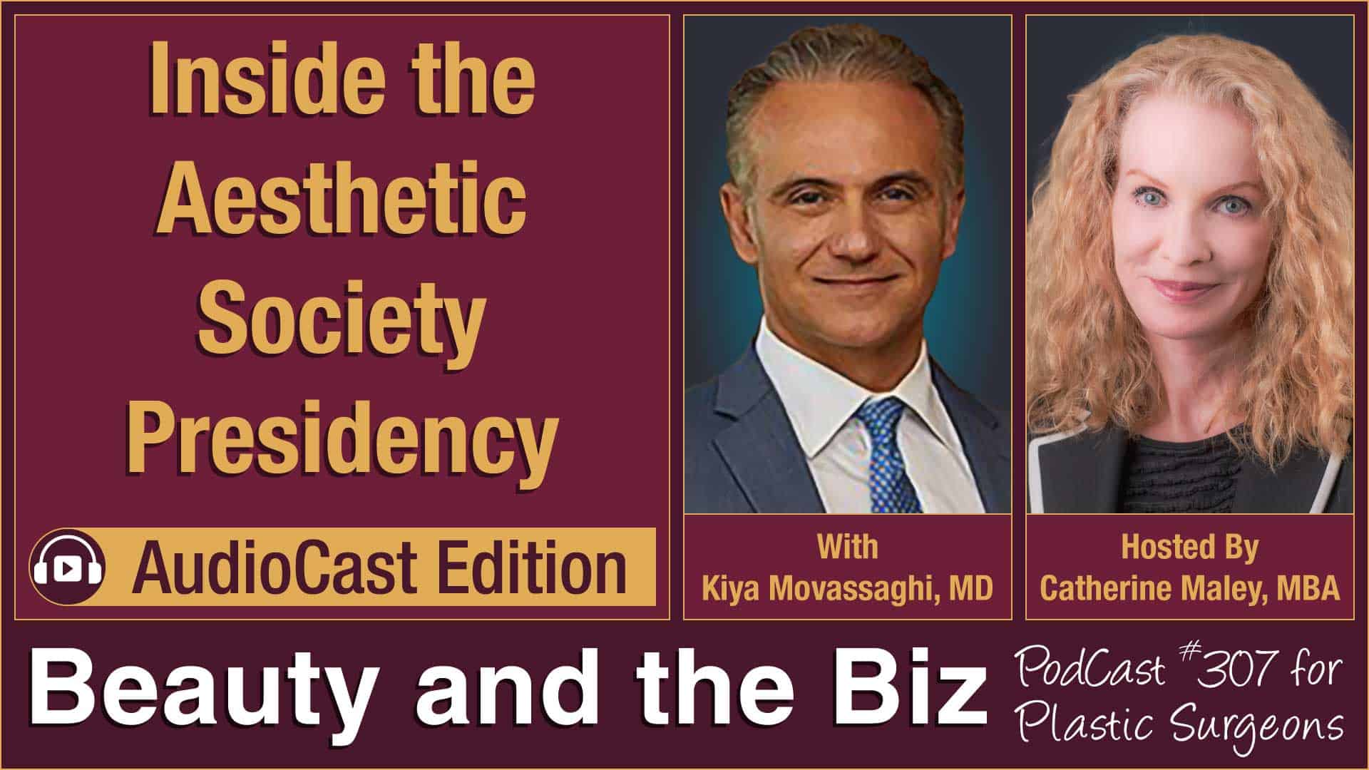 Banner with headshots of Kiya Movassaghi, MD and Catherine Maley, MBA