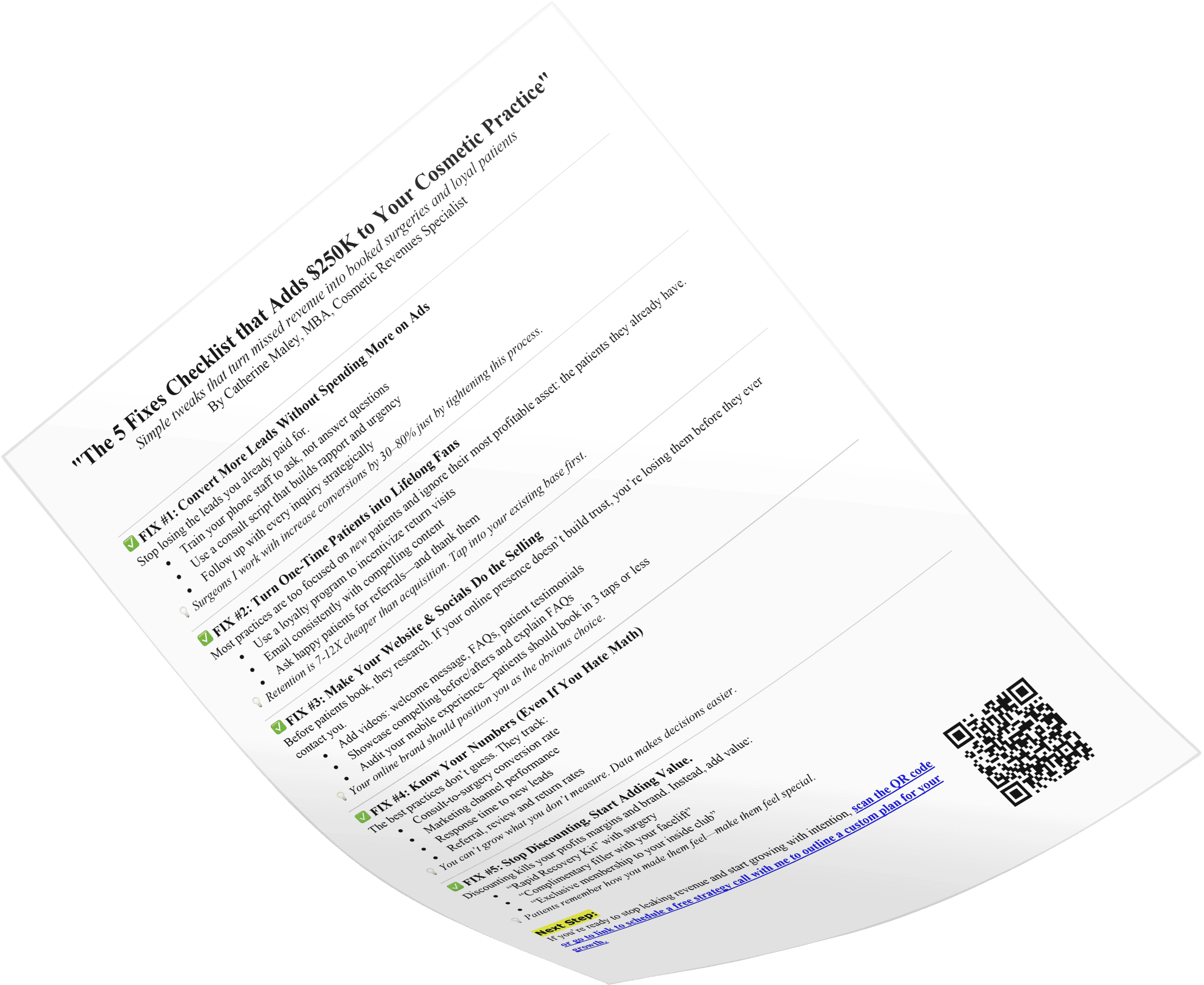 5 Fixes Checklist